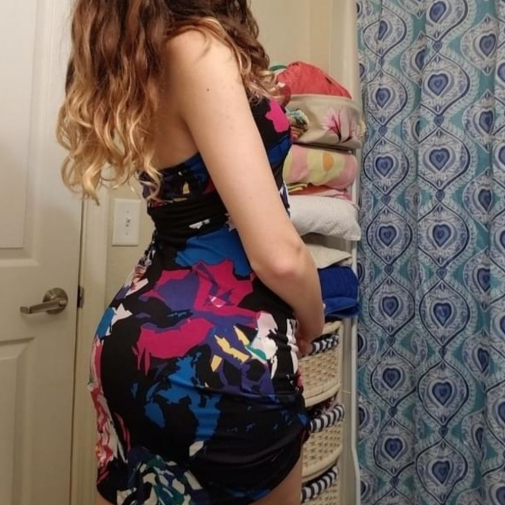 Flower Power Halter Back Dress.